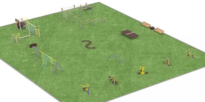 Дизайн проект спортплощадки разновозрастной  в Геническе
