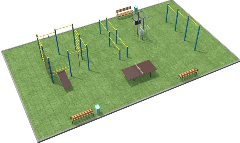 Проект спортплощадки 170 метров в Геническе в Геническе