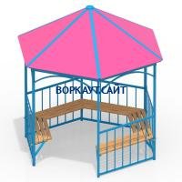 Беседка с лавками МАФ 4120 в Геническе