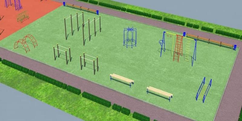 Проект детско-спортивной площадки для школы - детсада в Геническе