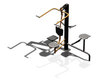 Уличный тренажер "Верхняя тяга Твистер стоя Твистер сидя" УТ336 в Геническе