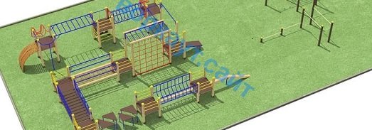 Проект спортплощадки с полосой препятствий в Геническе