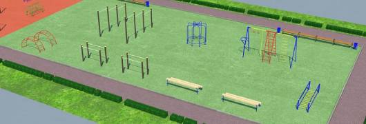 Проект детско-спортивной площадки для школы - детсада в Геническе