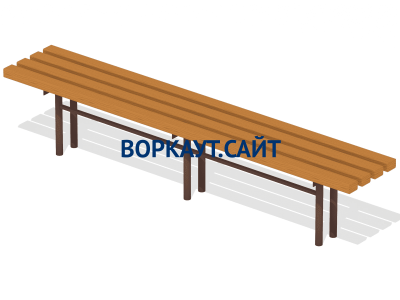 Двухметровая лавочка без спинки 2 м МАФ 1602 в Геническе