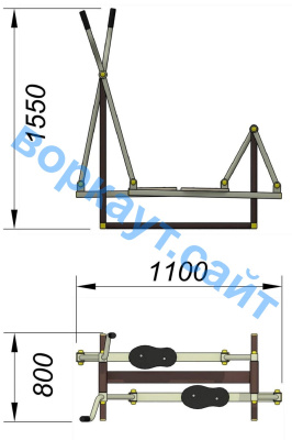 Уличный тренажер "Лыжник" УТ 008 в Геническе