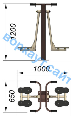 Уличный тренажер "Маятник" УТ 004 в Геническе