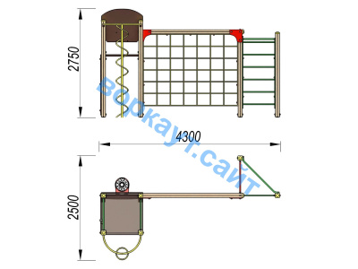 Детский спортивный комплекс Игровой ДСК 3111 в Геническе Детский спортивный комплекс Игровой ДСК 3111 в Геническе