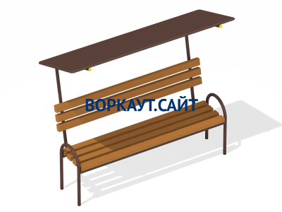 Лавочка под навесом МАФ 1607 в Геническе