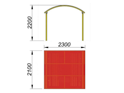 Навес судейский МАФ 4004 в Геническе