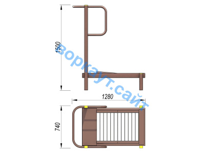 Уличный тренажер Беговая дорожка УТ 009 в Геническе