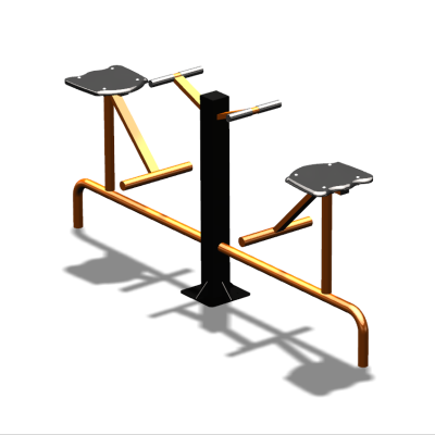 Уличный тренажер  "Твистер сидя двойной"   УТ216 в Геническе
