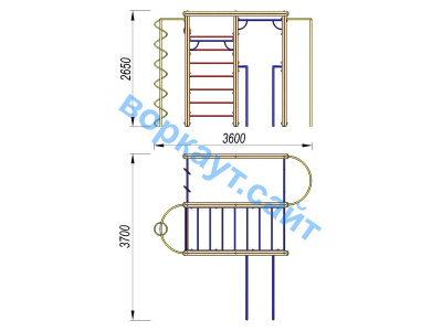 Детский спортивный комплекс Гимнастический ДСК 3107 в Геническе