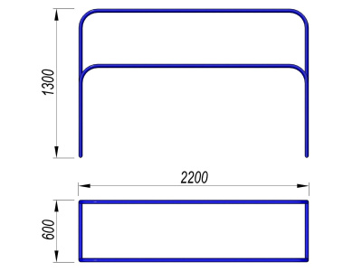Брусья разновысокие МАФ 3531 в Геническе