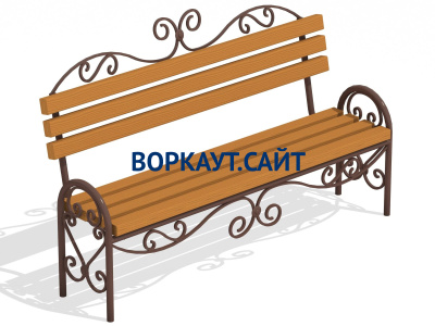 Лавочка кованная МАФ 1606 в Геническе