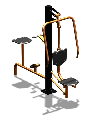 Уличный тренажер "Жим от груди Вело" УТ321 в Геническе