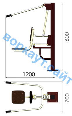 Уличный тренажер "Тяга сверху" УТ 001 в Геническе