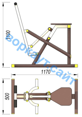 Уличный тренажер "Наездник " УТ 006 в Геническе