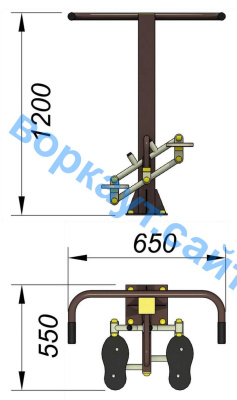 Уличный тренажер "Балансир" УТ 007 в Геническе