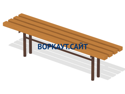 Лавочка без спинки МАФ 1601 в Геническе