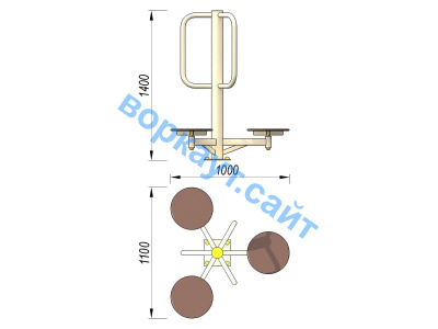 Уличный тренажер Орбита УТ 011 в Геническе