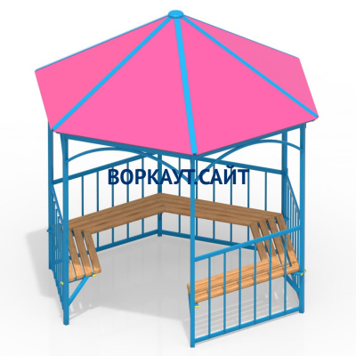 Беседка с лавками МАФ 4120 в Геническе
