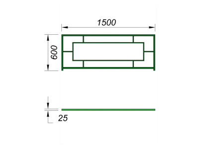 Ограждение площадки МАФ 5000 в Геническе