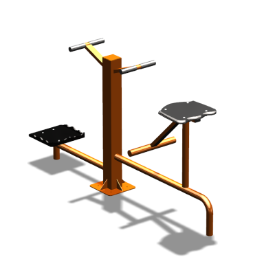 Уличный тренажер "Твистер стоя Твистер сидя" УТ323 в Геническе