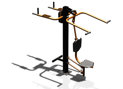 Уличный тренажер "Верхняя тяга Брусья Пресс" УТ339 в Геническе