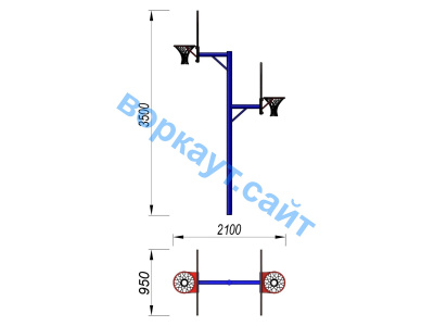 Баскетбольный щит двойной СИО 3511 в Геническе