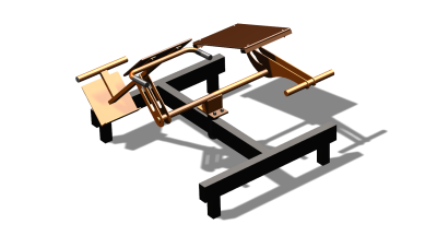 Силовой уличный тренажер  "Пресс Гиперэкстензия"  УТ420 в Геническе