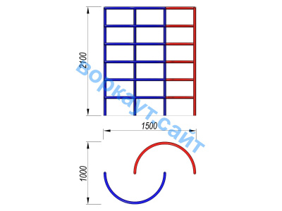 Шведская стенка полукруглая ДСК 3503 в Геническе