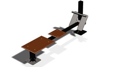 Силовой уличный тренажер  "Скамья для пресса"  УТ415 в Геническе